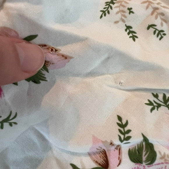 WILDFOX Intimate Romper Womens White Large Red Rose Sleepwear - Picture 9 of 10